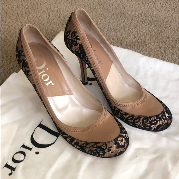 Dior satin and lace pumps - Picture 1 of 8